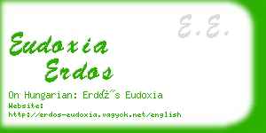 eudoxia erdos business card